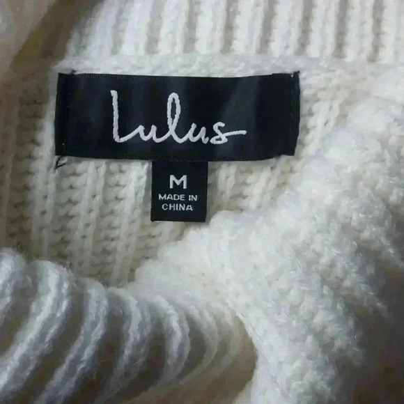 Freethinker Cream Fringe Cropped Sweater Size M - Picture 9 of 9